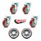 Service Caster Regency 600UBCKIT6 U-Boat Cart Caster and Wheel Replacement Set - REG-20S414-PPUB-RED-TP2-4-PPUD820-2 - alternate 4